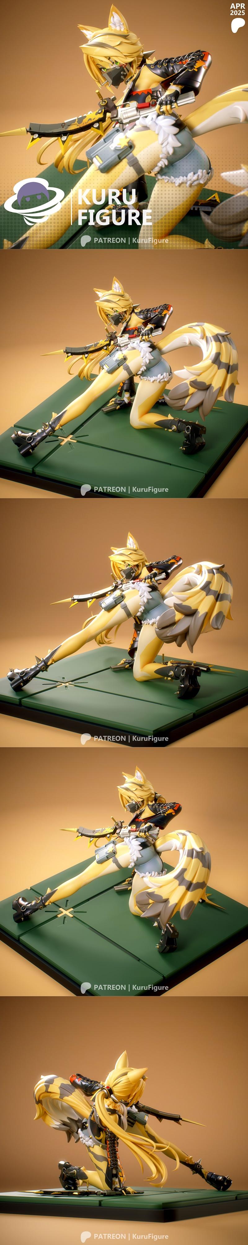 Kuru Figure - 《Zenless Zone Zero》脉华角色 3D打印模型|Kuru Figure – Zenless Zone Zero – Pulchra – 3D Print Model STL