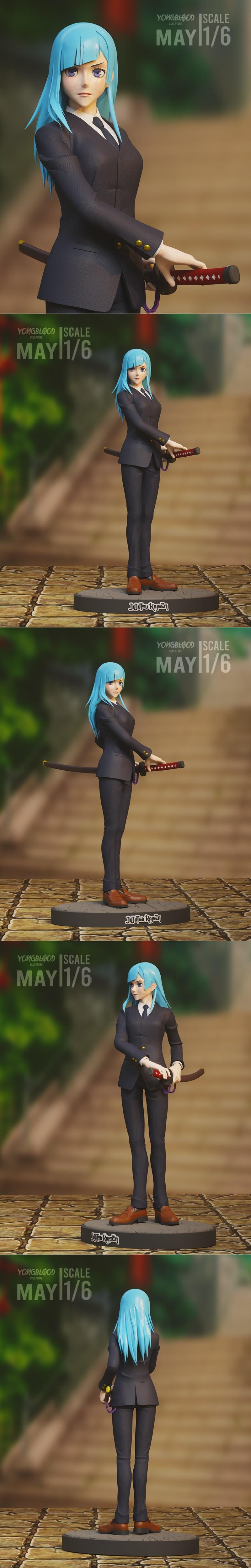 咒术回战 久保带人 久保美沙 3D打印模型|Yongblood Sculpture – Jujutsu Kaisen – Miwa Kasumi – 3D Print Model STL