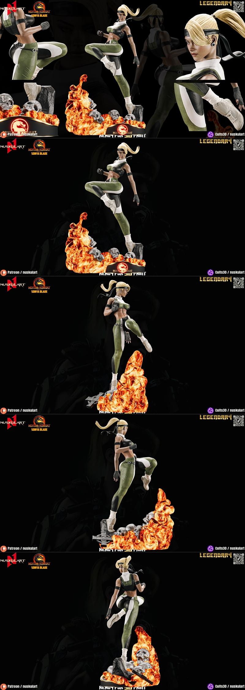 Nuskul Art – Sonya Blade – Mortal Kombat – 3D Print Model STL