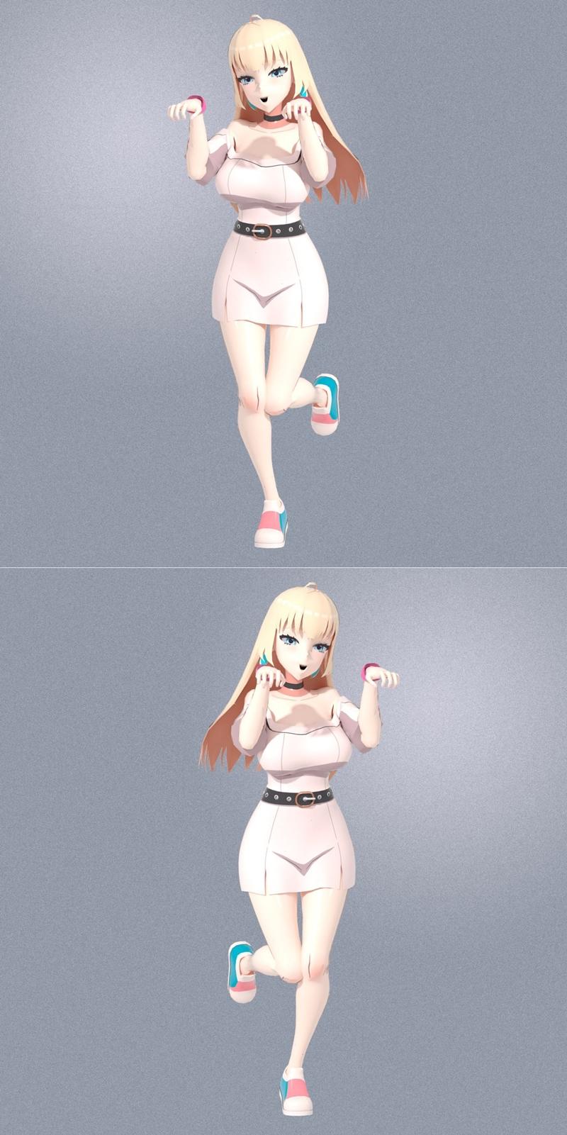动漫角色3D打印模型|Anime girl – base – 3D Print Model STL