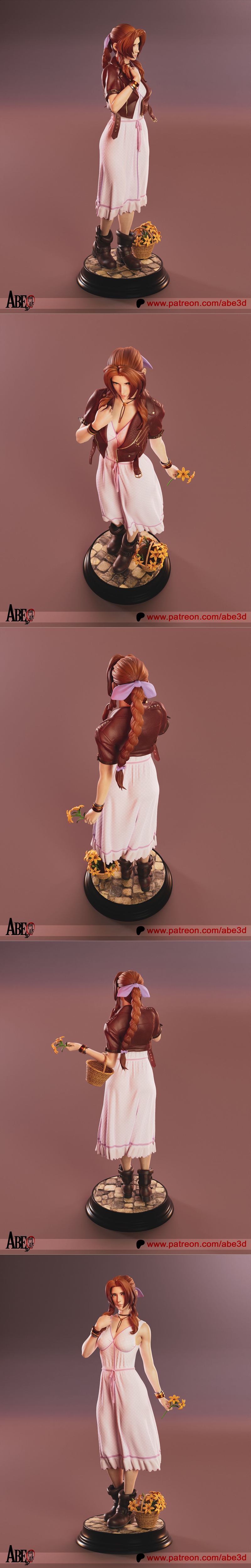 Abe3D – Aerith – 3D Print Model STL