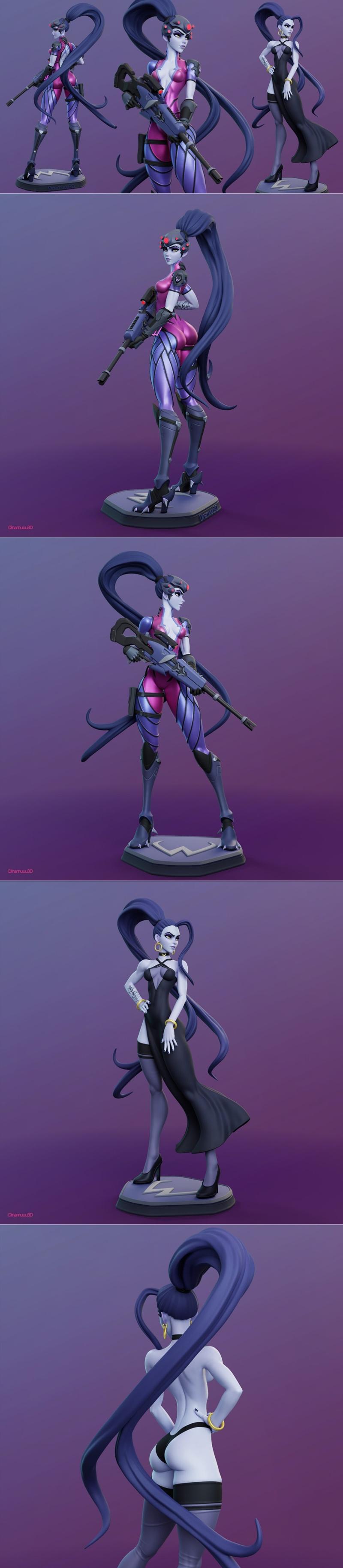 Dinamuuu3D 3D打印模型：Widowmaker角色模型|Dinamuuu3D – Widowmaker – 3D Print Model STL
