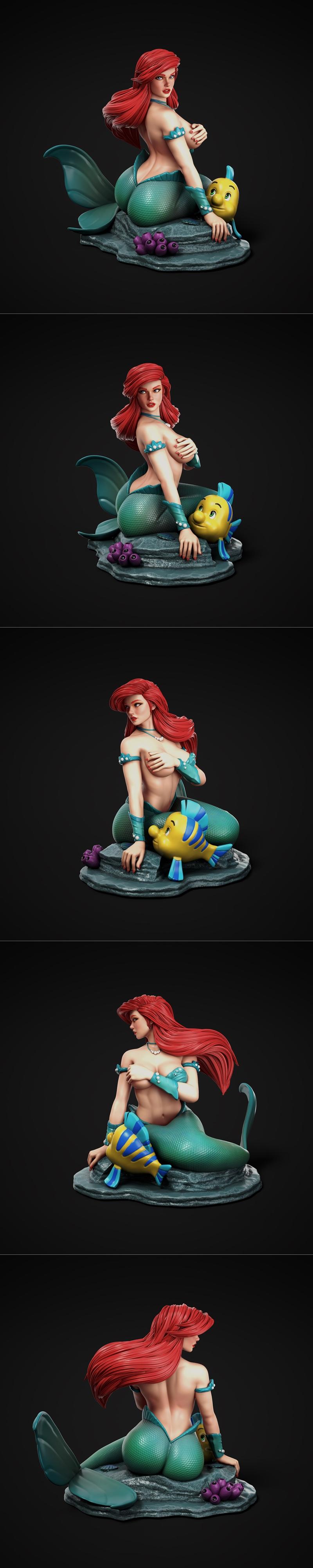 Abe3D - 艾莉尔 - 3D打印模型|Abe3D – Ariel – 3D Print Model STL