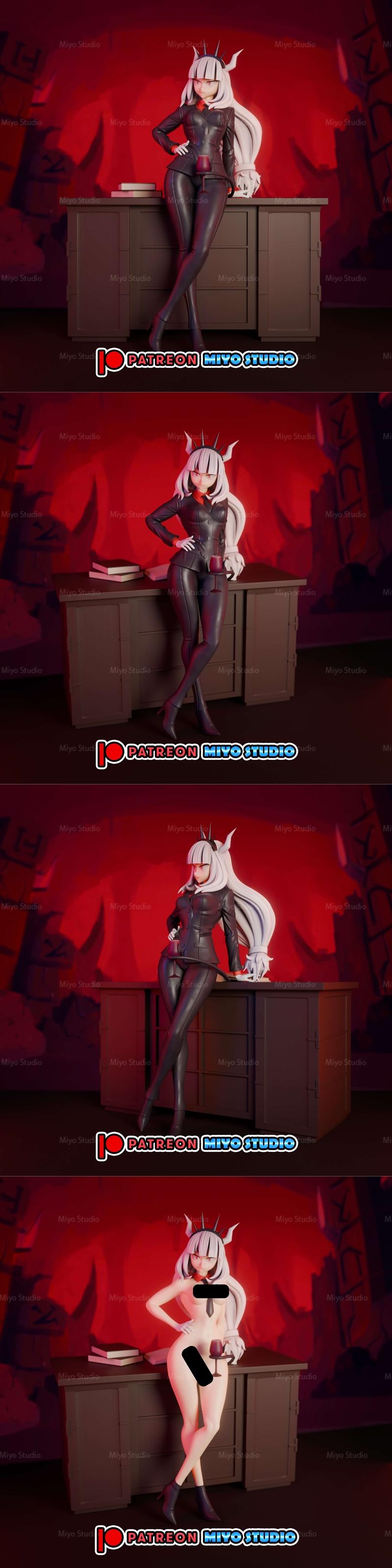 Miyo Studio Helltaker路西法 3D打印模型|Miyo Studio – Helltaker – Lucifer – 3D Print Model STL