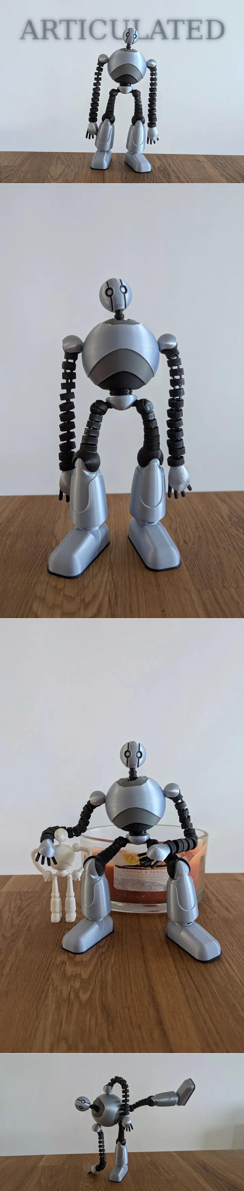 《疯狂动物城》可打印3D模型：罗兹机器人角色雕塑|Articulated Roz by The Wild Robot movie – 3D Print Model STL