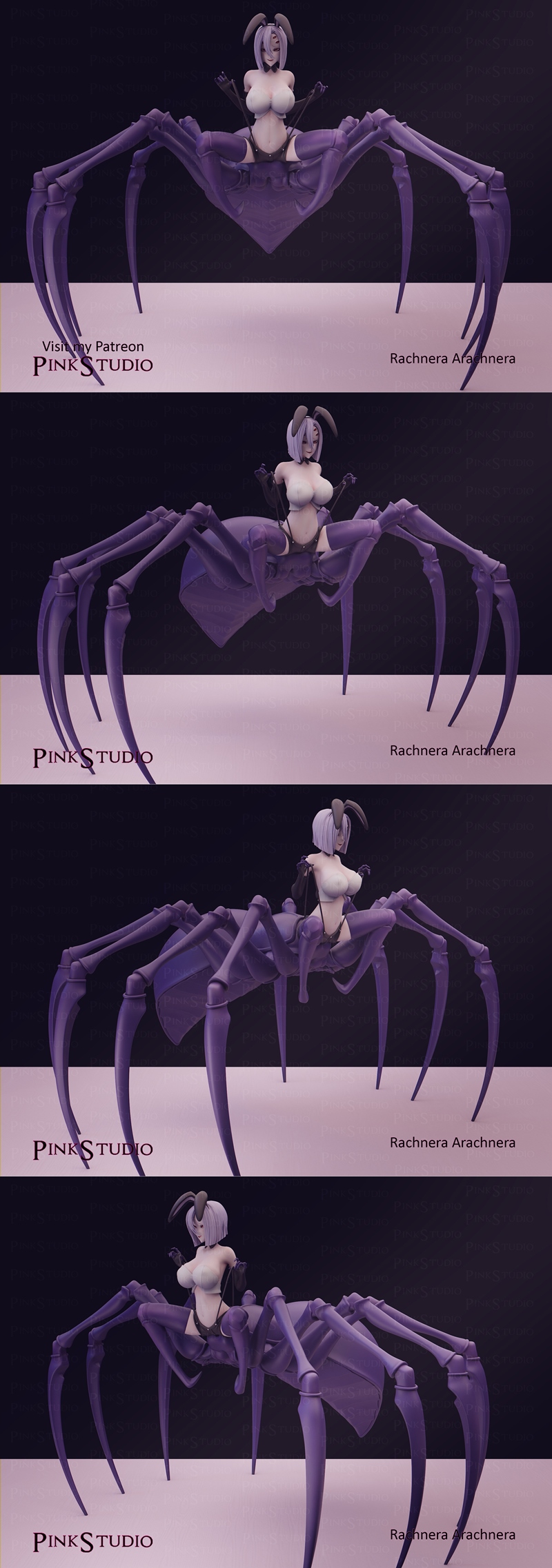 Pink Studio旗下3D打印模型：怪物少女Rachnera Arachnera|Pink Studio – Monster Musume – Rachnera Arachnera – 3D Print Model STL
