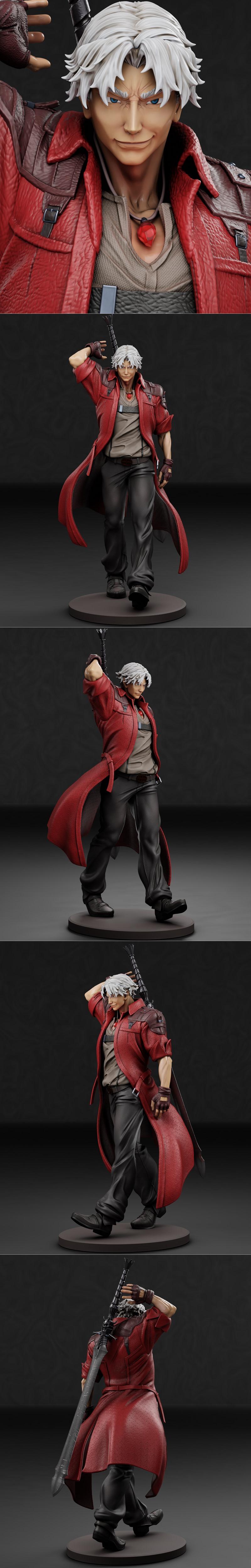 Gr8Tech - 影之刃 - 大卫·达米安 3D打印模型|Gr8Tech – Devil May Cry – Dante – 3D Print Model STL