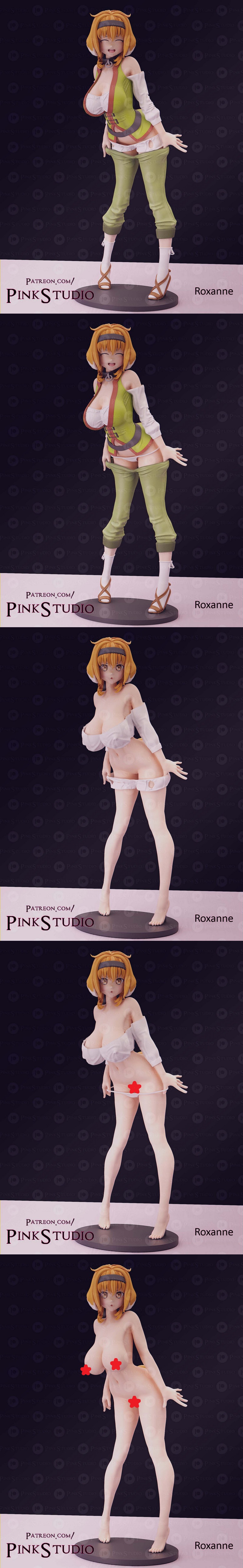 Pink Studio旗下3D打印模型《罗克珊娜：异界迷宫中的后宫》|Pink Studio – Roxanne – Harem in the Labyrinth of Another World – 3D Print Model