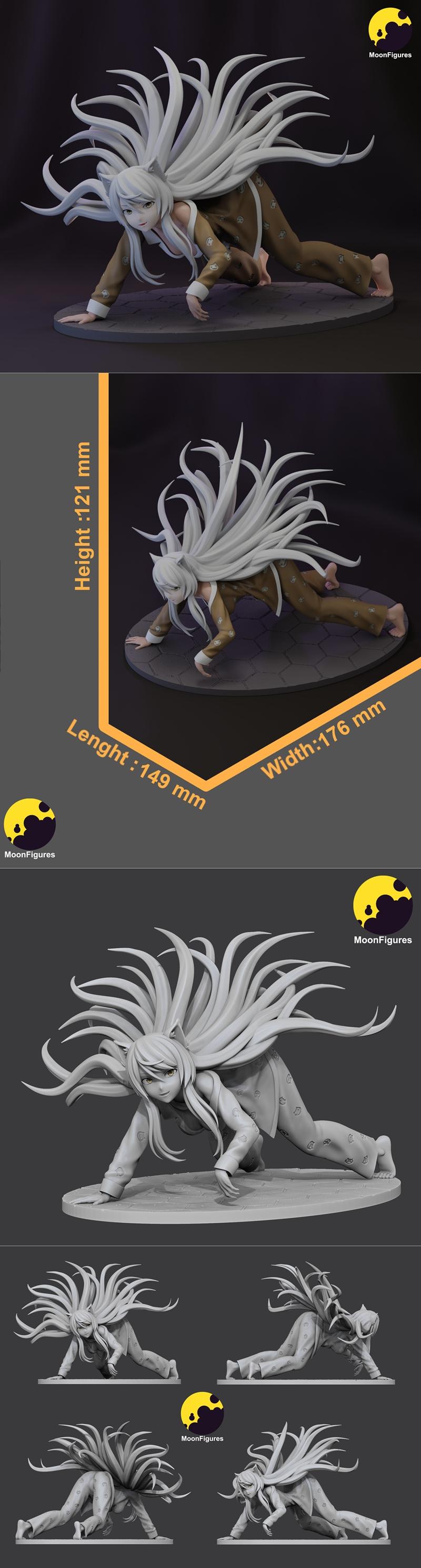 月之幻影——汉行花 3D打印模型|MoonFigures – Neko Hanekawa – 3D Print Model STL