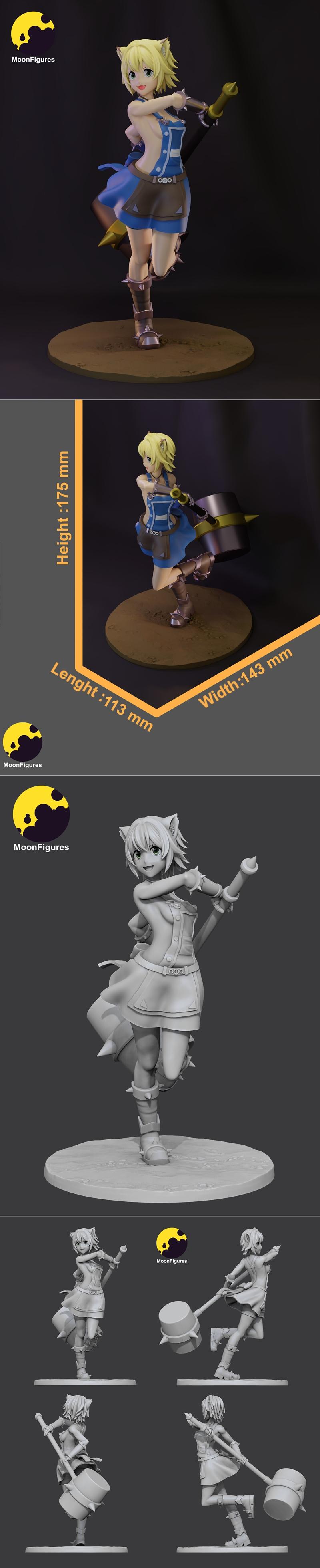 火山之影——Vulcan 3D打印模型|MoonFigures – Vulcan – 3D Print Model STL