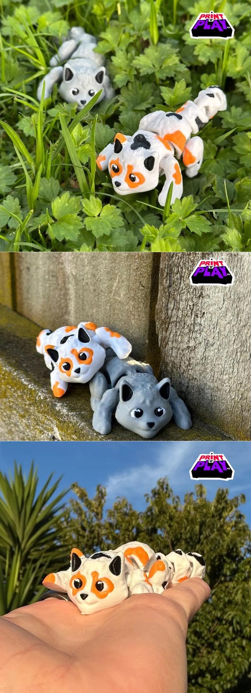 白橙黑猫咪 3D打印模型 STL|Cat White Orange Black – 3D Print Model STL