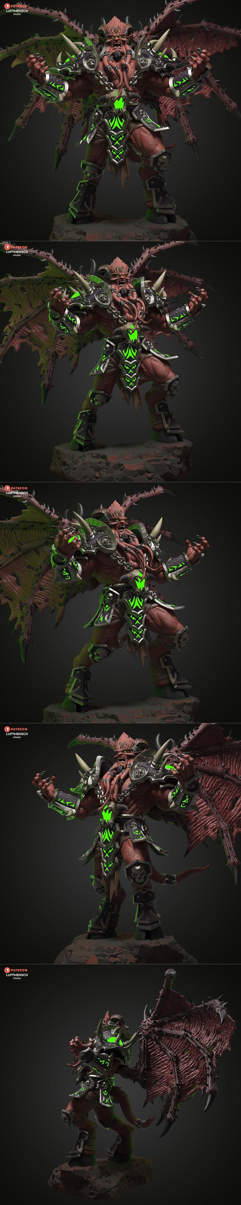 LuftMensch工作室 - 理克贾登 - 3D打印模型|LuftMensch Studio – Kil’jaeden – 3D Print Model STL