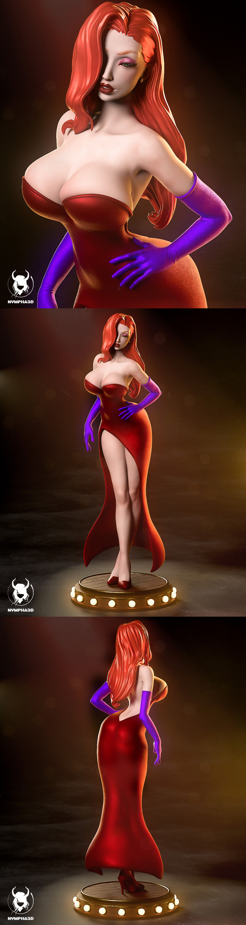 杰克逊·兔子 3D打印模型|Jessica Rabbit – 3D Print Model