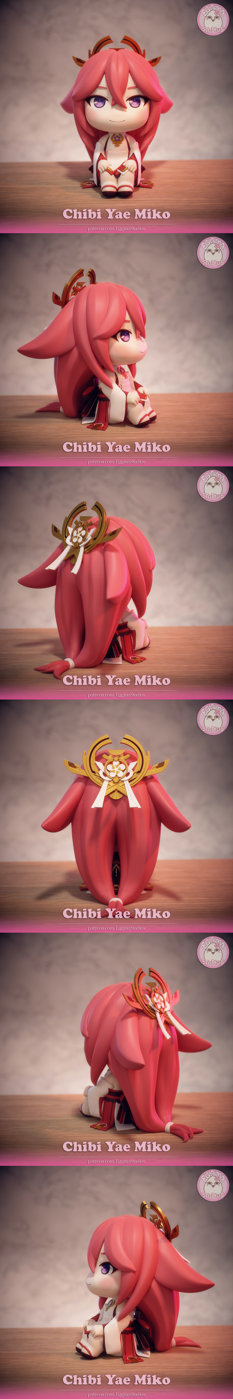小可爱耶亚米可——3D打印模型|Chibi Yae Miko – 3D Print Model