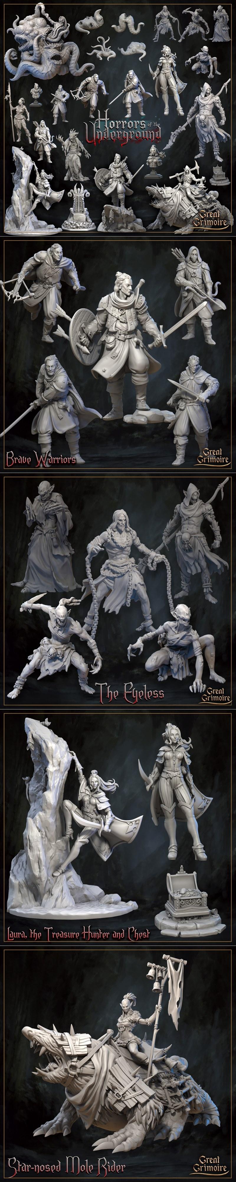 地下奇谭——恐怖深渊 3D打印模型|Great Grimoire – Horrors of the Underground – 3D Print Model STL