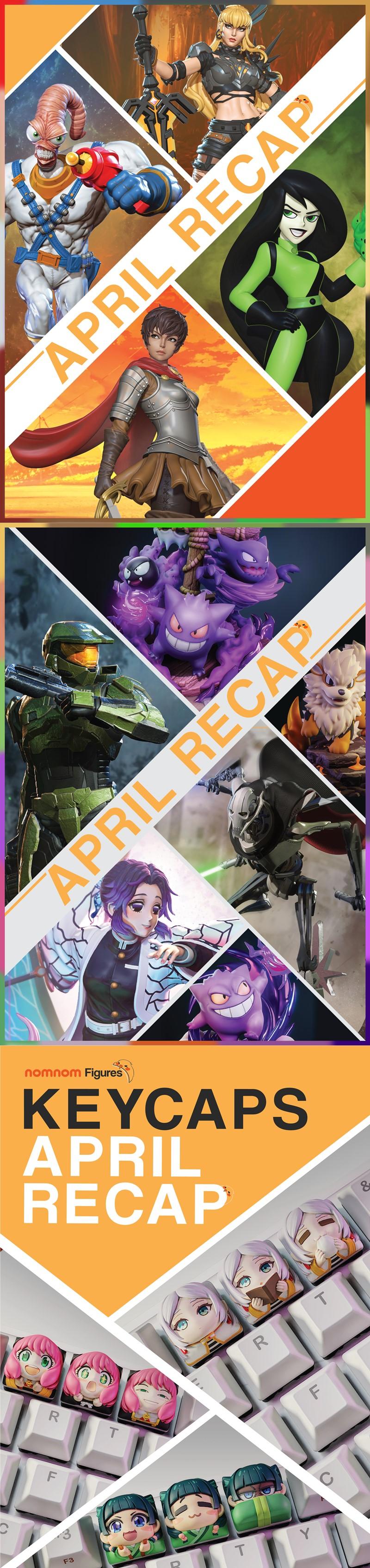 nomnom工作室2025年4月3D打印模型集：动漫游戏角色立体模型STL|Nomnom Figures April 2025 Models – 3D Print Model STL