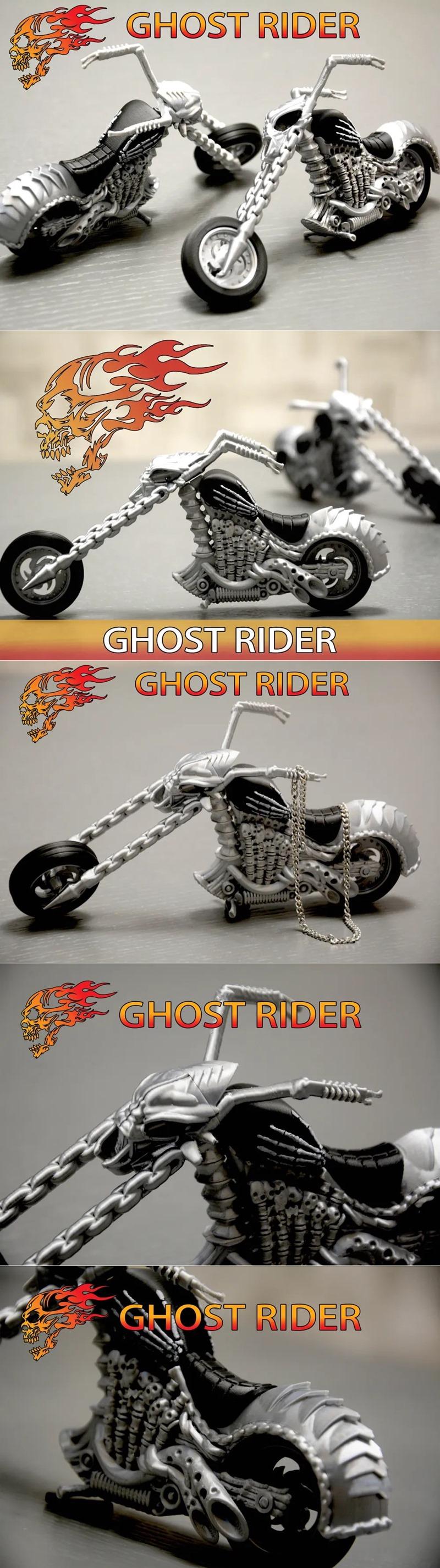 鬼泣摩托3D打印模型|Ghost Rider’s motorcycle – 3D Print Model STL