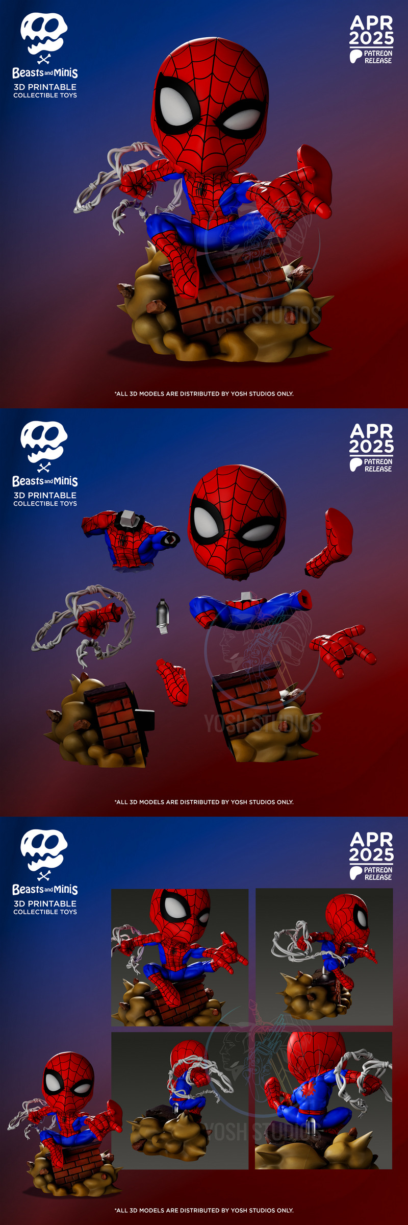 蜘蛛侠迷你模型 3D打印|Spider-Man Mini – 3D Print Model
