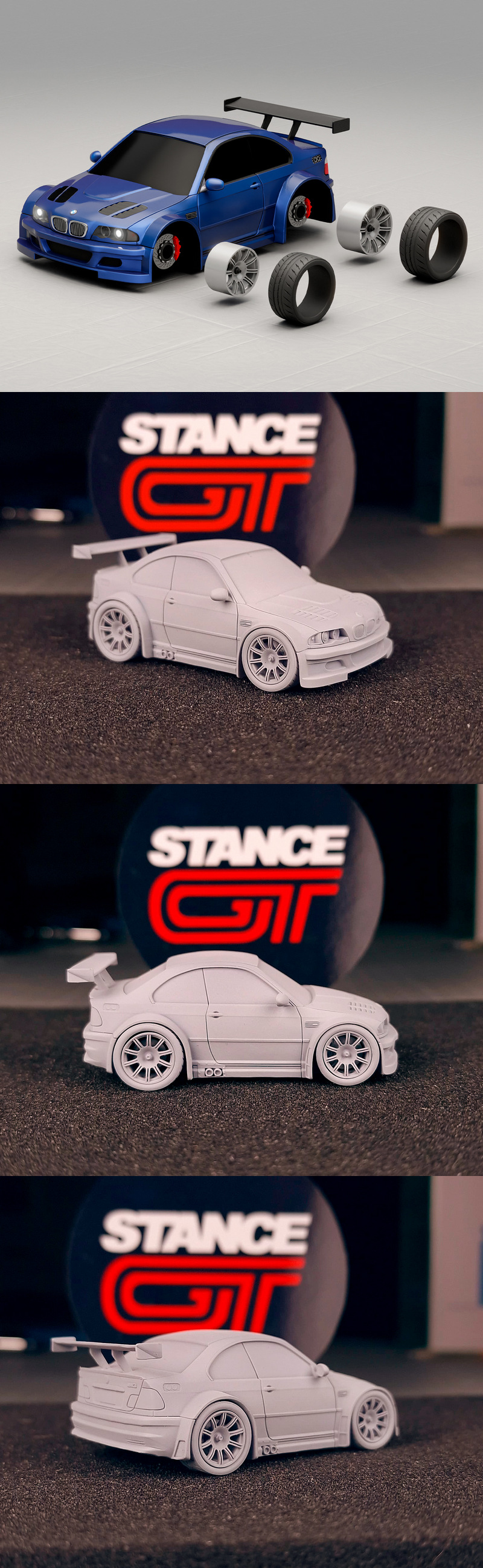 BMW M3 GTR E46 3D打印模型|BMW M3 GTR E46 Model Kit Car – 3D Print Model