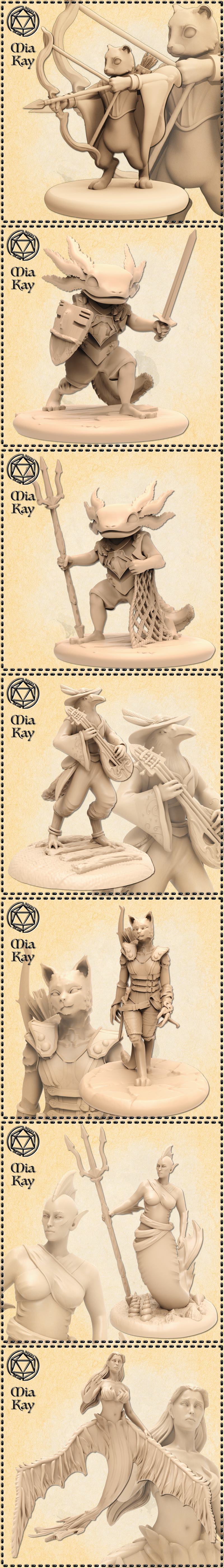 M3DM 动物人形 3D打印模型|M3DM – Animal Humanoids – 3D Print Model STL