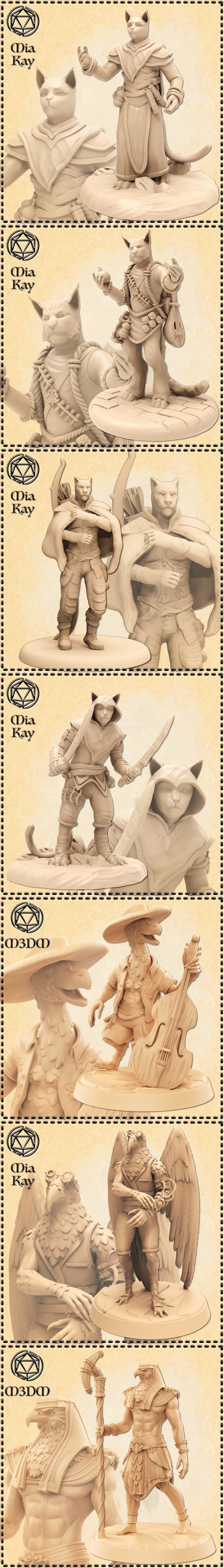 M3DM 动物人形 3D打印模型|M3DM – Animal Humanoids – 3D Print Model STL