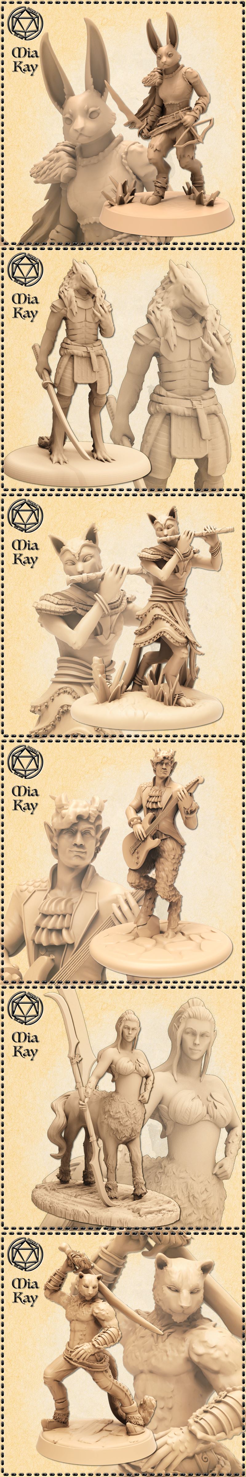 M3DM 动物人形 3D打印模型|M3DM – Animal Humanoids – 3D Print Model STL