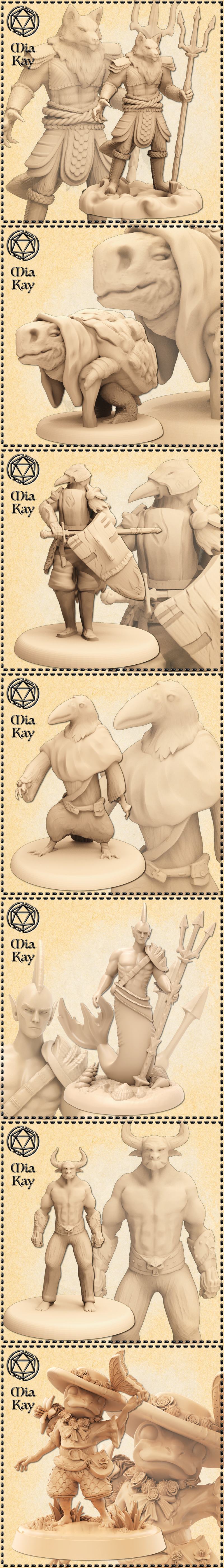 M3DM 动物人形 3D打印模型|M3DM – Animal Humanoids – 3D Print Model STL