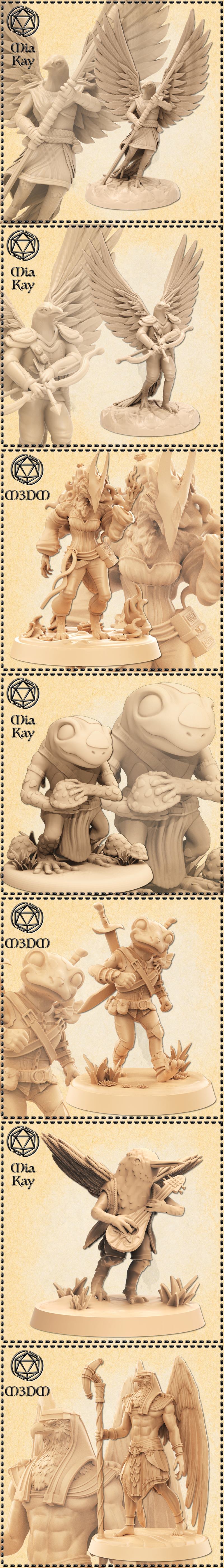 M3DM 动物人形 3D打印模型|M3DM – Animal Humanoids – 3D Print Model STL