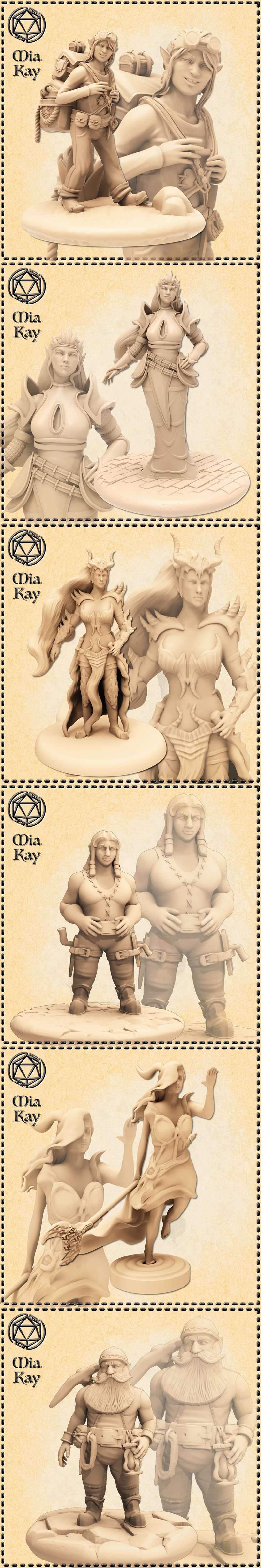 M3DM矮人-精灵-咕噜-小矮人 3D打印模型 STL|M3DM – Dwarf – Elf – Goblin and Gnome – 3D Print Model STL