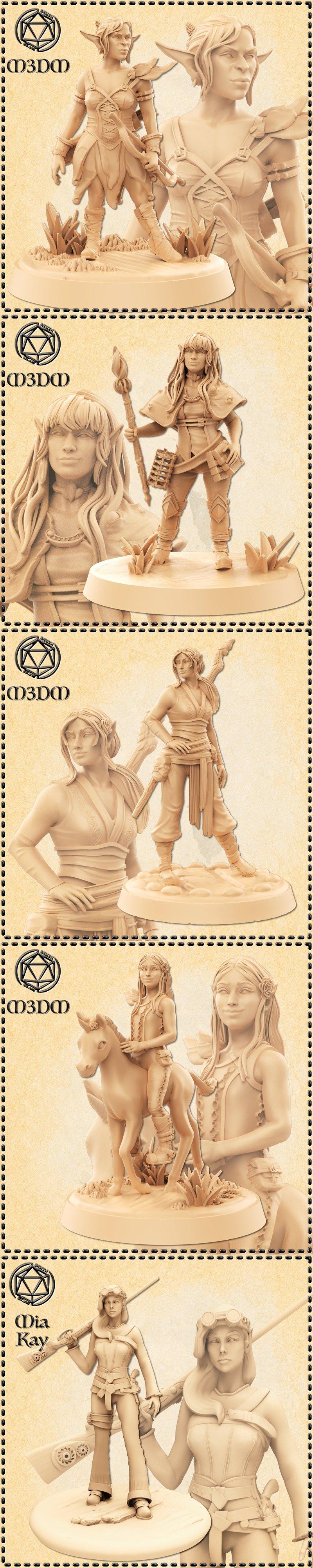 M3DM矮人-精灵-咕噜-小矮人 3D打印模型 STL|M3DM – Dwarf – Elf – Goblin and Gnome – 3D Print Model STL