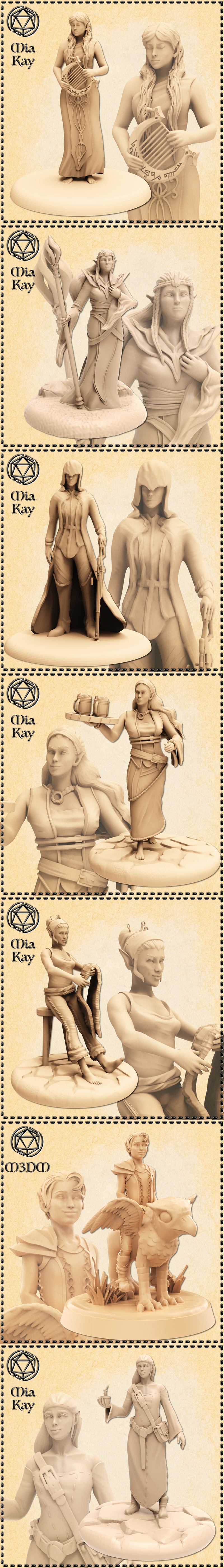 M3DM矮人-精灵-咕噜-小矮人 3D打印模型 STL|M3DM – Dwarf – Elf – Goblin and Gnome – 3D Print Model STL