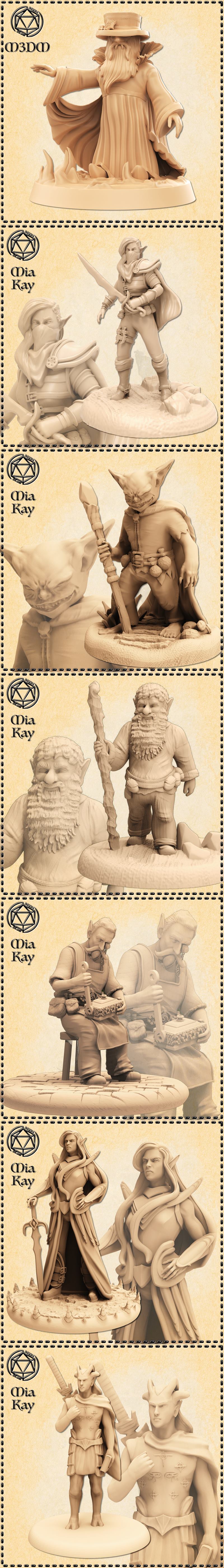 M3DM矮人-精灵-咕噜-小矮人 3D打印模型 STL|M3DM – Dwarf – Elf – Goblin and Gnome – 3D Print Model STL