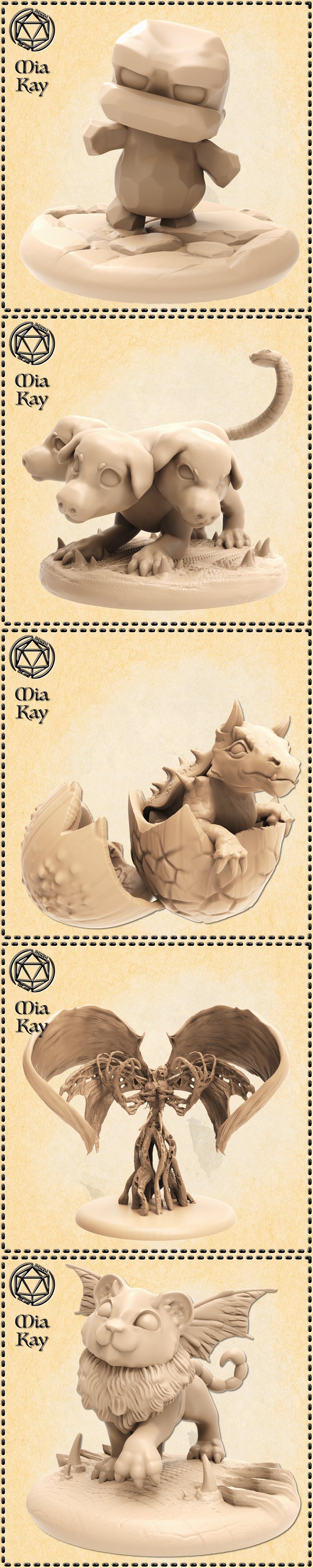 M3DM - 恐怖怪兽与异变生物 3D打印模型|M3DM – Monstrosities & Abberations – 3D Print Model STL