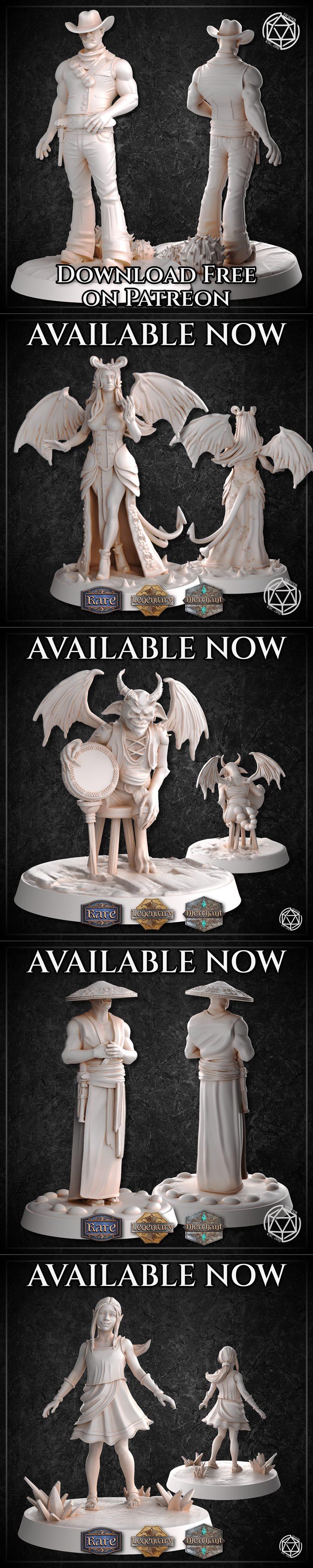 M3DM - 3D打印恶魔、兽人与暗影精灵模型|M3DM – Demons, Orcs and Tieflings – 3D Print Model STL