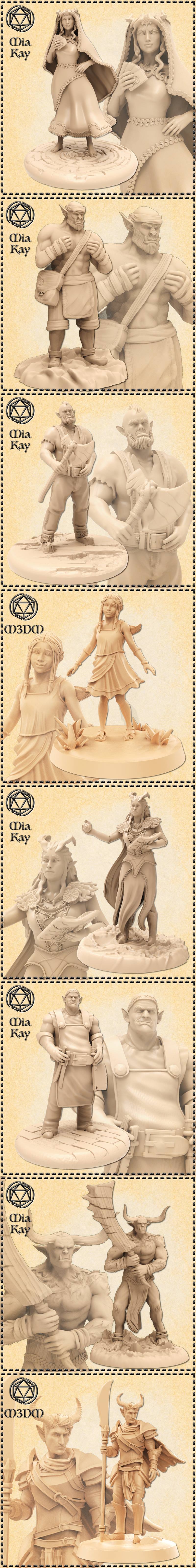 M3DM - 3D打印恶魔、兽人与暗影精灵模型|M3DM – Demons, Orcs and Tieflings – 3D Print Model STL