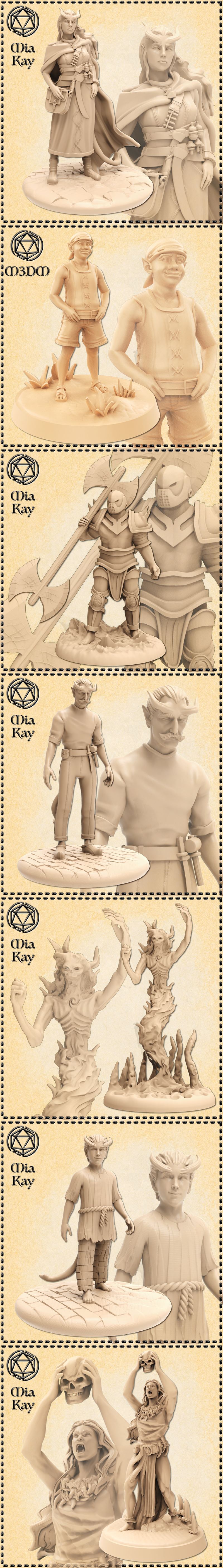 M3DM - 3D打印恶魔、兽人与暗影精灵模型|M3DM – Demons, Orcs and Tieflings – 3D Print Model STL