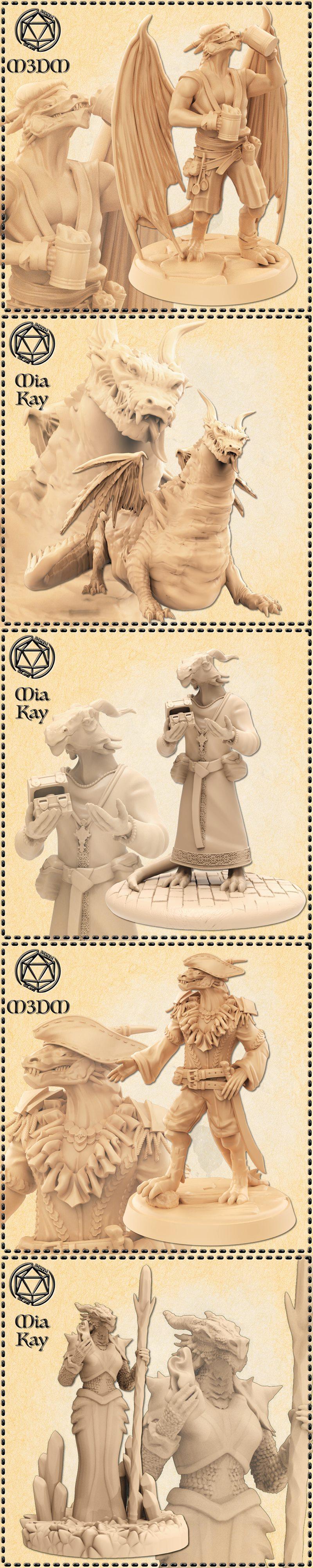 M3DM - 龙与龙裔 - 3D打印模型|M3DM – Dragons & Dragonborn – 3D Print Model STL