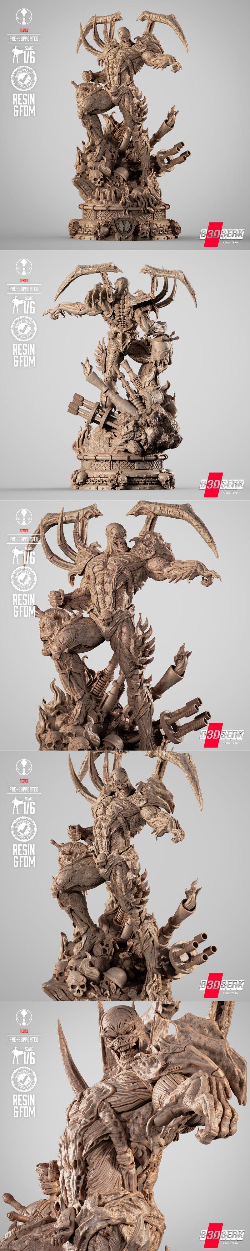 B3DSERK - 出现之诅咒雕塑 - 3D打印模型|B3DSERK – Curse Of Spawn Sculpture – 3D Print Model STL