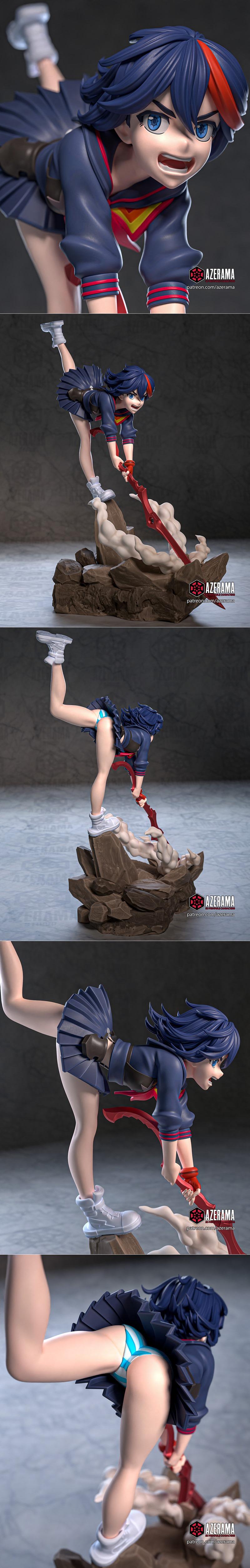 Azerama 3D打印模型：杀戮尖塔·鸣子|Azerama – Kill La Kill – Ryuko Matoi – 3D Print Model STL