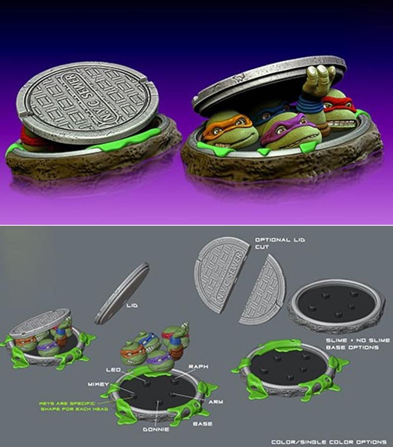 Hex3D – 变形金刚 sewer 3D打印模型|Hex3D – TMNT Sewer – 3D Print Model STL