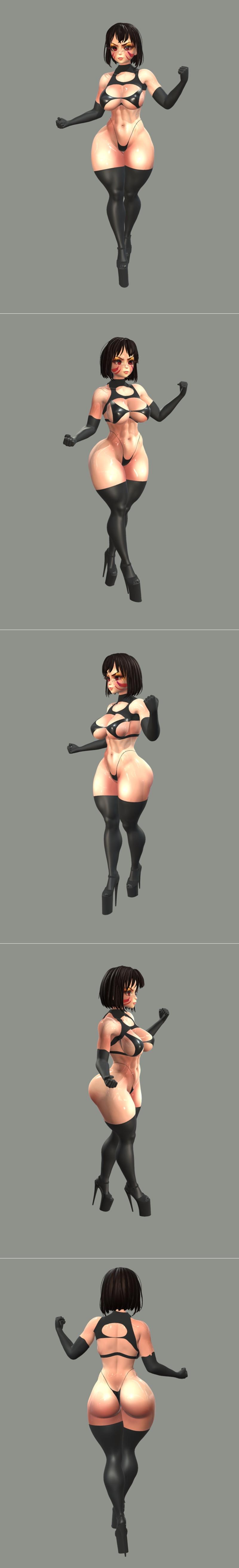 3D打印模型：动漫角色穿搭设计|Girl Outfit – 3D Print Model STL