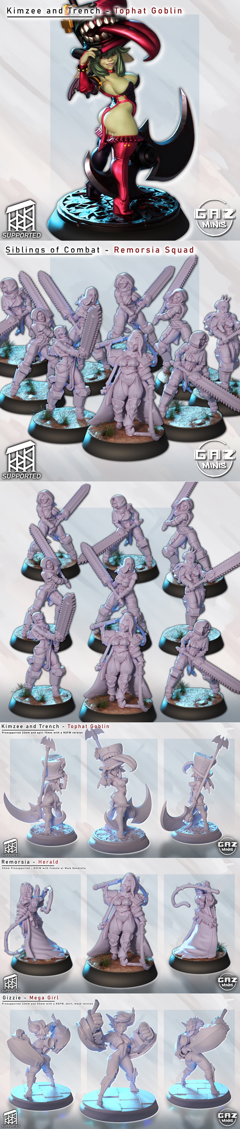 Gaz Minis 2025年1月作品 - 3D打印模型STL|Gaz Minis January 2025 – 3D Print Model STL