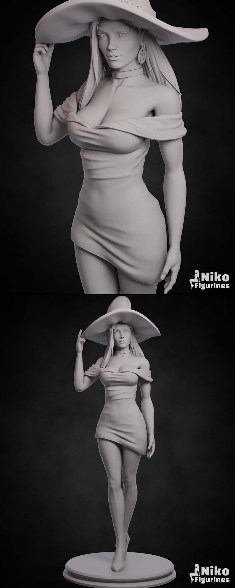 Niko工作室优雅女巫3D打印模型|Niko Figurines – Elegant Witch – 3D Print Model STL