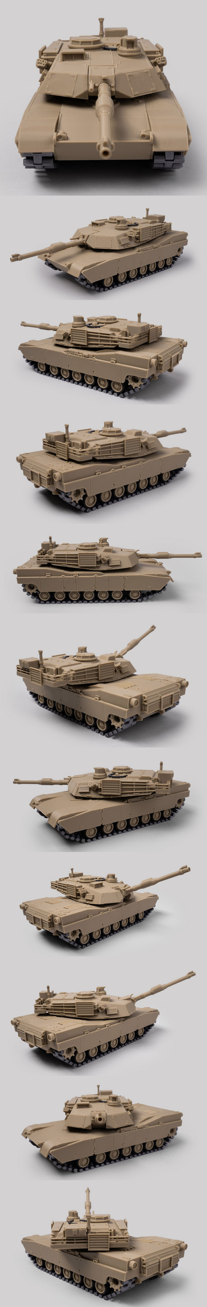 M1A2艾布拉姆斯主战坦克 3D打印模型|M1A2 Abrams Tank – 3D Print Model