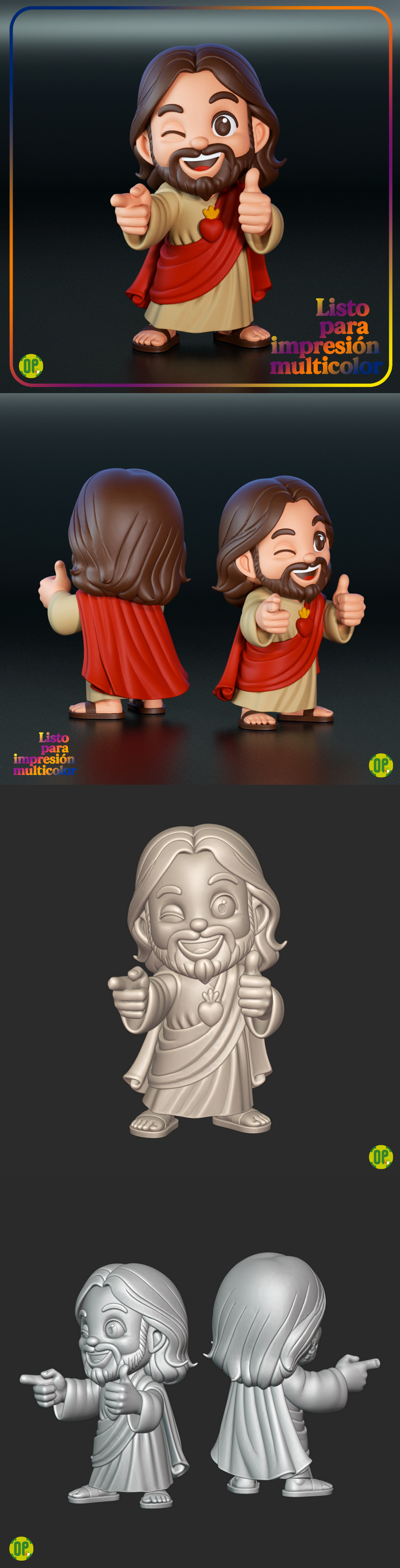 耶稣手办 - 3D打印模型|Jesus Chibi – 3D Print Model