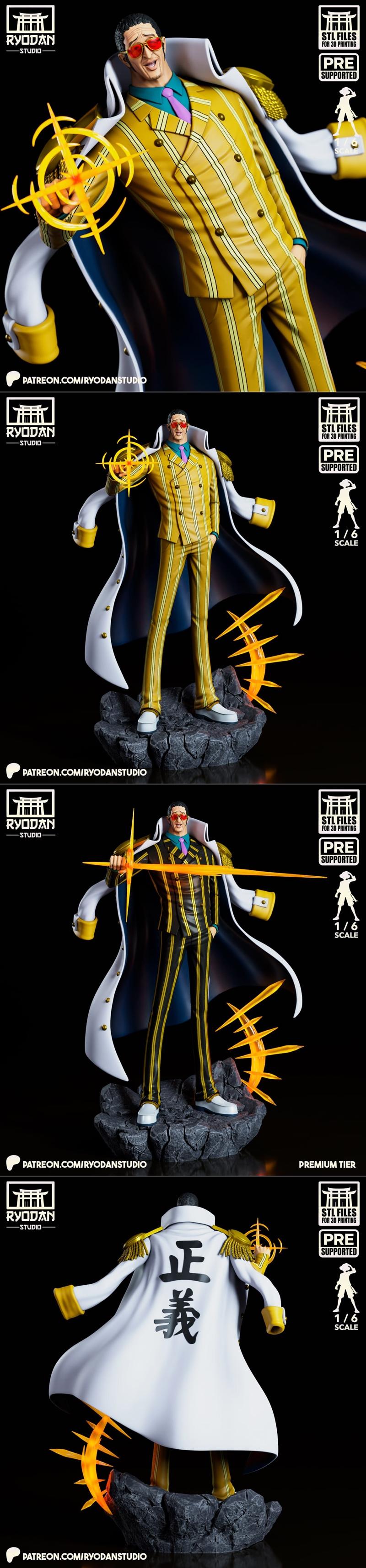 Ryodan Studio 3D打印模型：海贼王 Kizaru|Ryodan Studio – Kizaru – One Piece – 3D Print Model STL