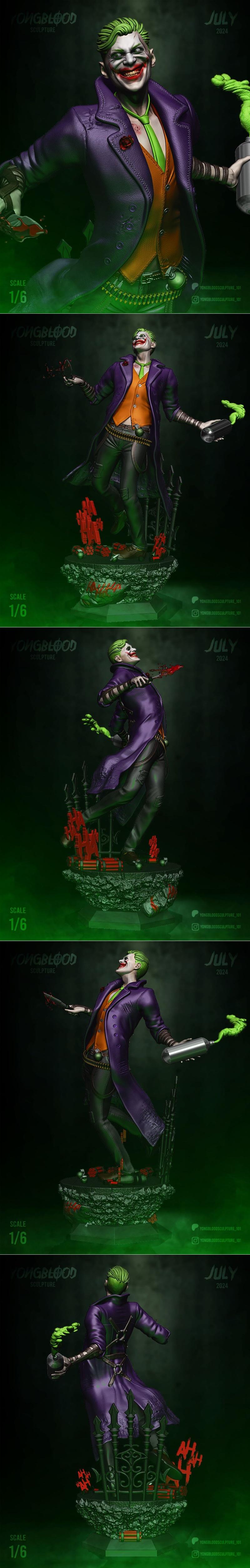 永血雕塑 - 狂人 - 3D打印模型|Yongblood Sclupture – The Joker – 3D Print Model STL