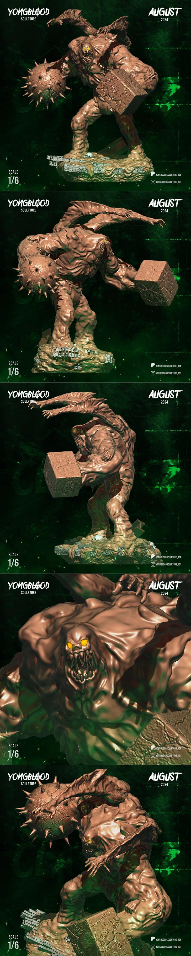 永血雕塑·黏土脸·3D打印模型|Yongblood Sclupture – Clayface – 3D Print Model STL