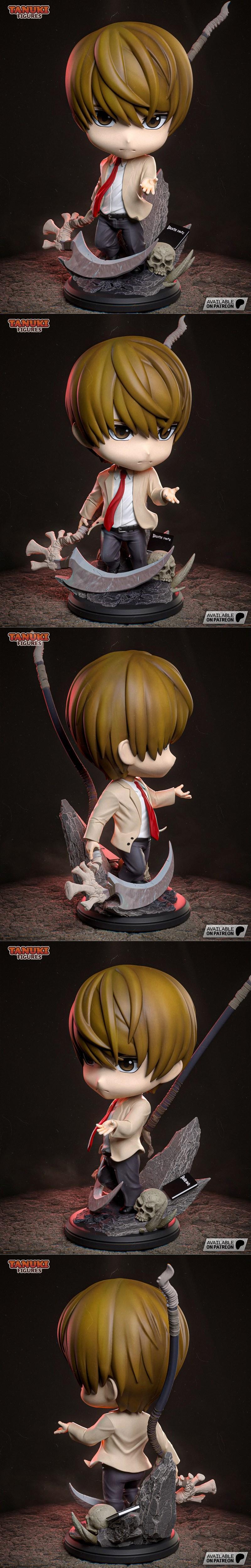 光彦Chibi 3D打印模型|Tanuki Figures – Light Yagami – Chibi – 3D Print Model STL