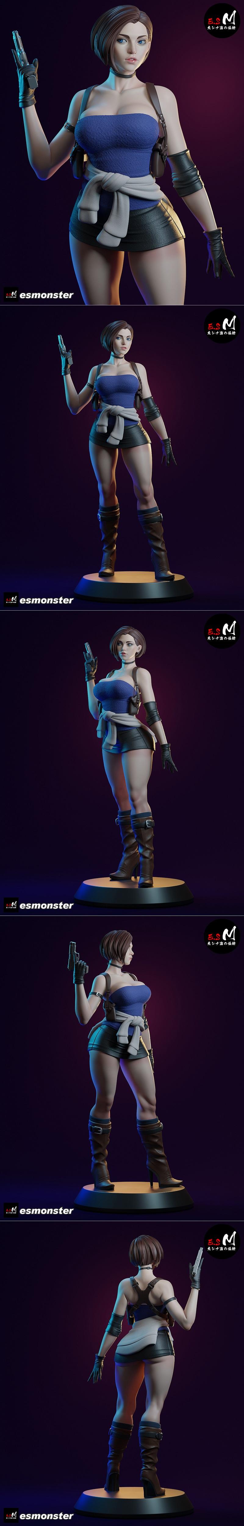 E.S怪物 – 詹妮弗·瓦伦丁 – 3D打印模型|E.S Monster – Jill Valentine – 3D Print Model STL